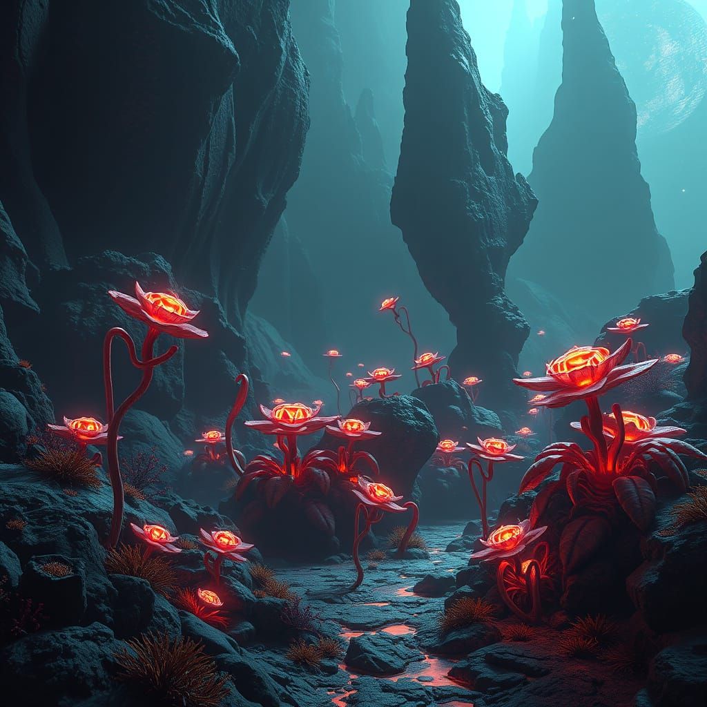 Luminous Alien World Concept Art