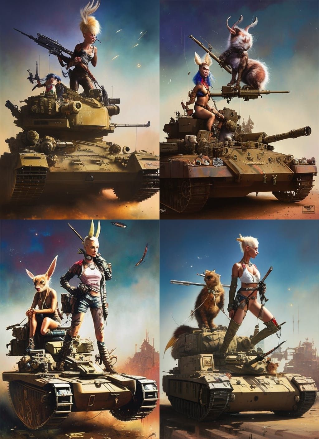 Tank Girl Crayon Caricature by Jean Baptiste Monge