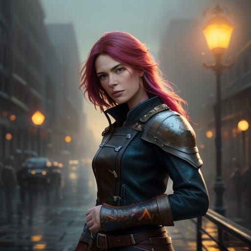 Person in Love: Vibrant Oil Painting Concept Art