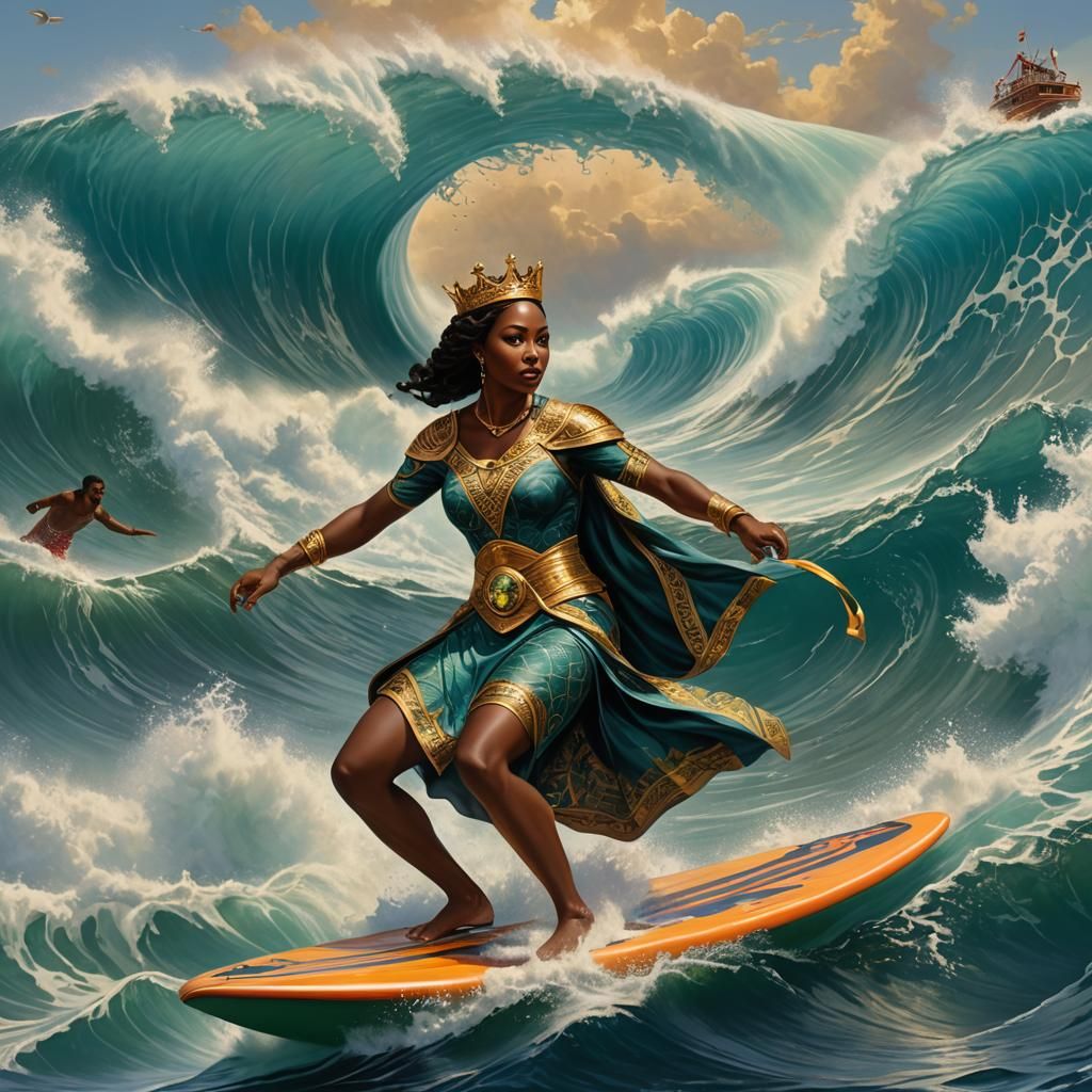 Queen of Sheba Windsurfing, King Solomon in Pursuit