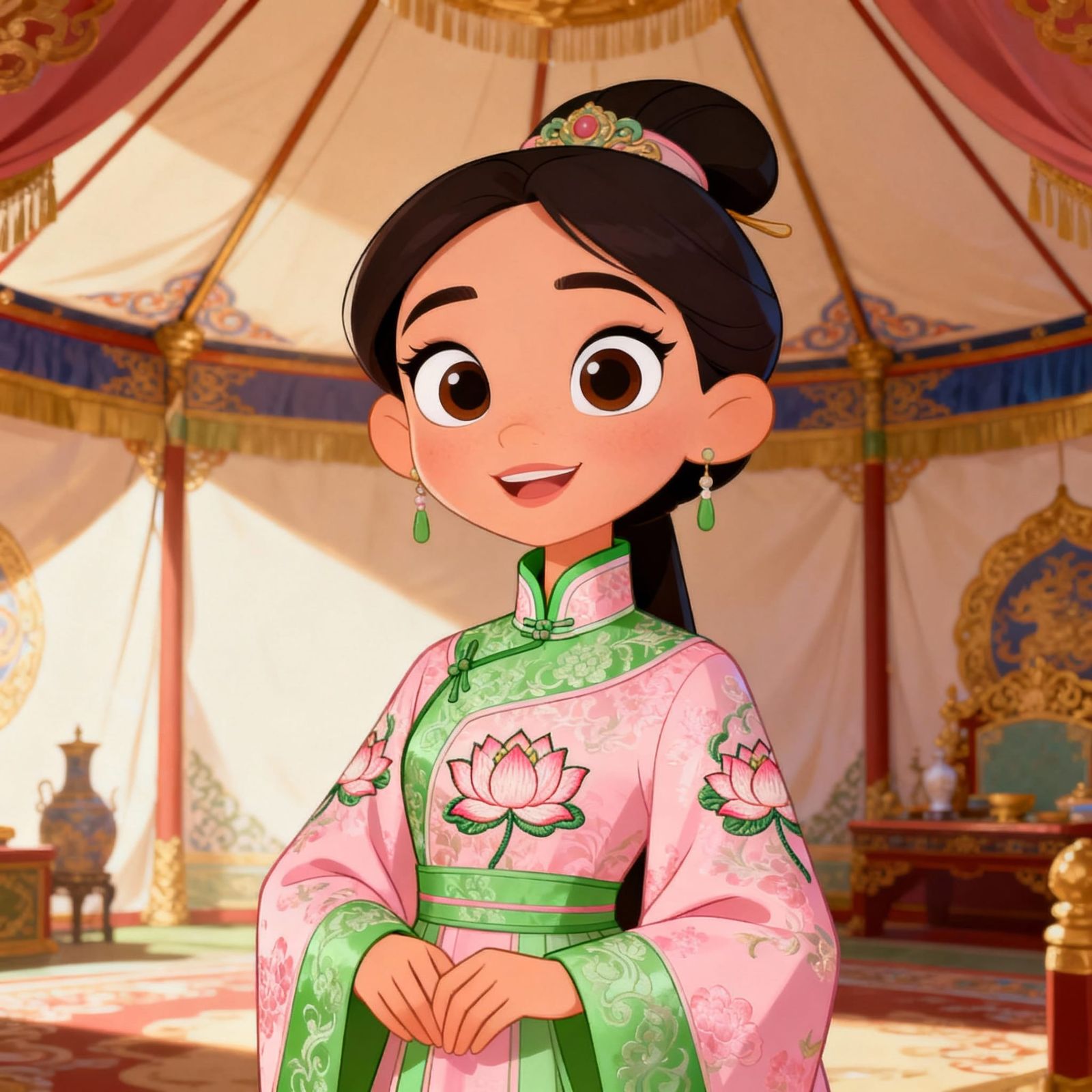 Yuan Dynasty Empress Lin in Disney-Style Hanfu