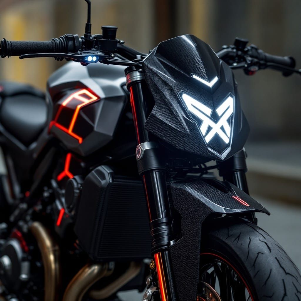 PERKMOTOR Streetfighter: Aggressive Silhouette in Cyber Silv...
