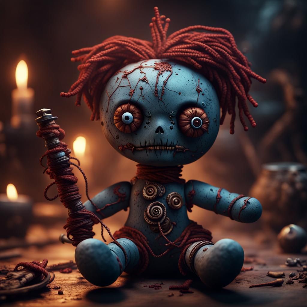 Detailed Voodoo Doll in Fantasy Concept Art