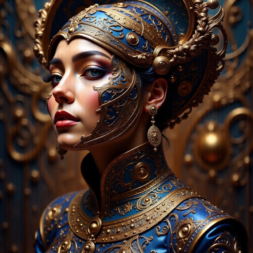 Fantasy Spellcasting with Metallic Jewelry Accents