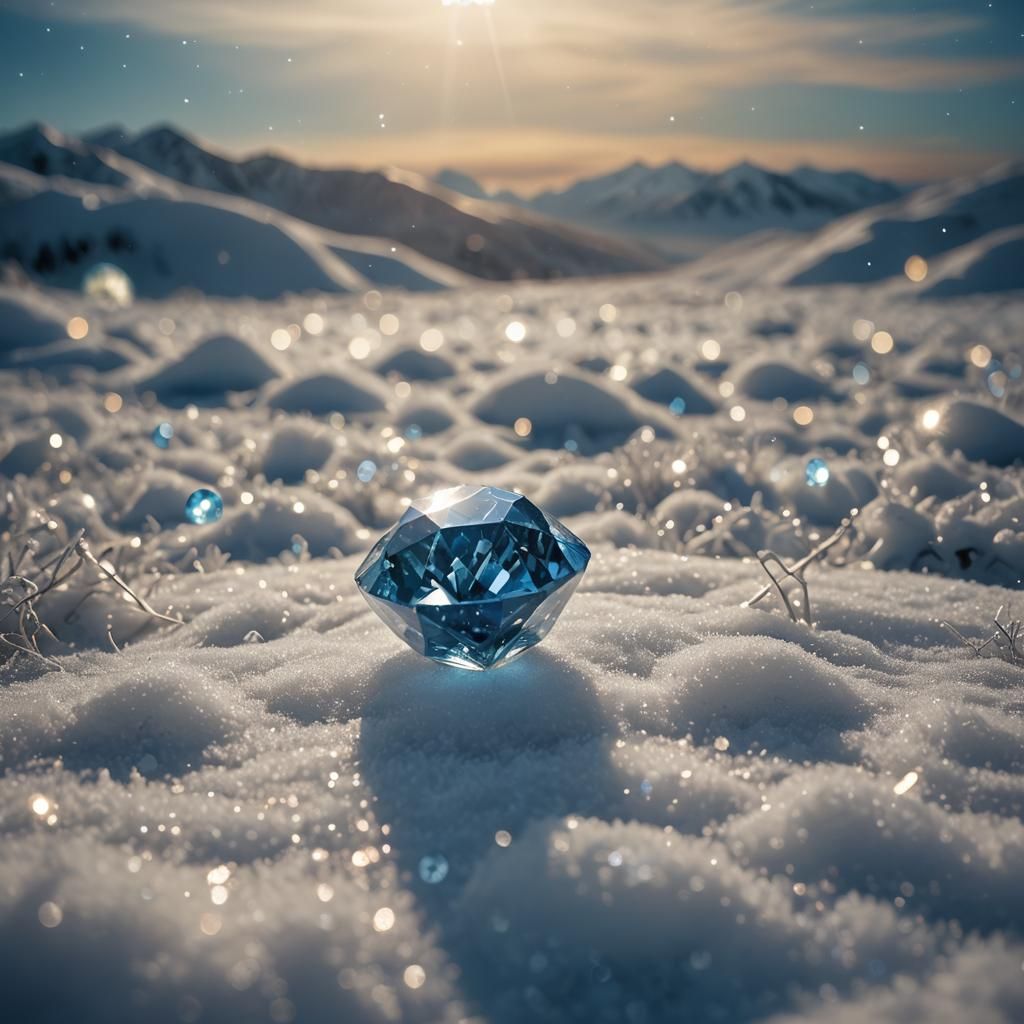 blue diamond at winter