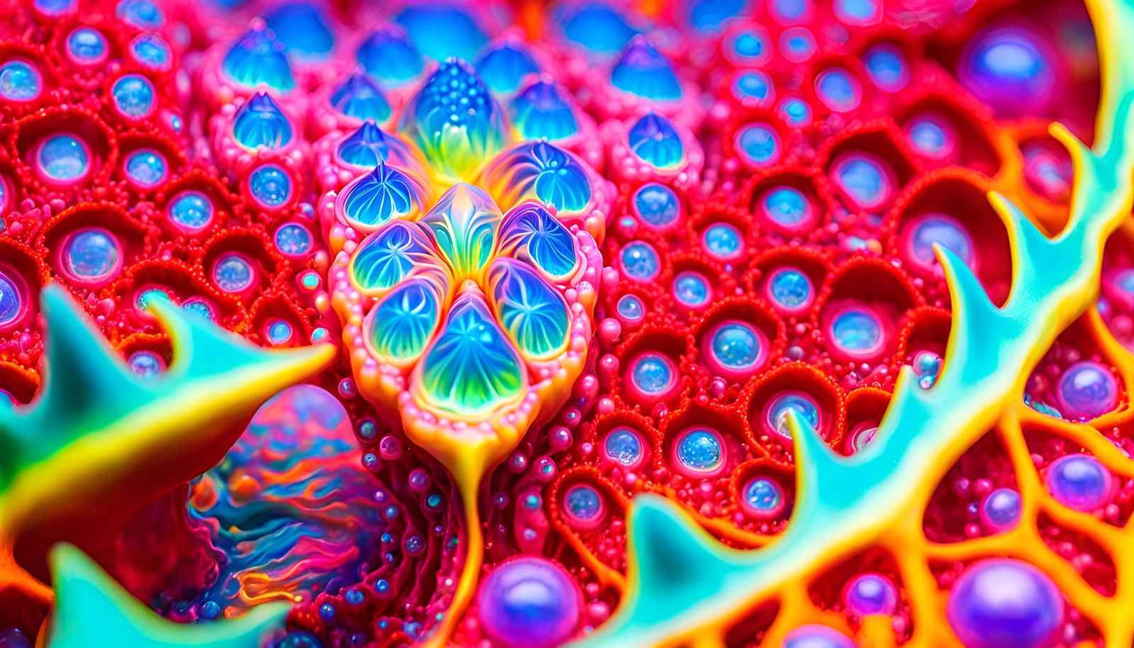 Opal Biomorph: Intricate 3D Fractal Art