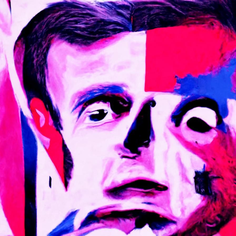 Macron Beheading Pop Art Poster