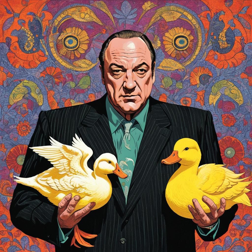 Nightmarish Ducks in Brocade Fantasy Art