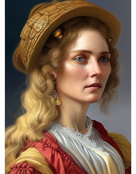 17th century natural looking Danish peasant woman
