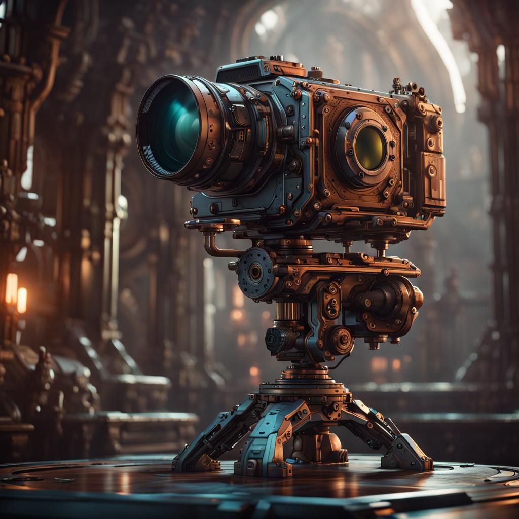 Futuristic Camera from 2093: Detailed Sci-Fi Art