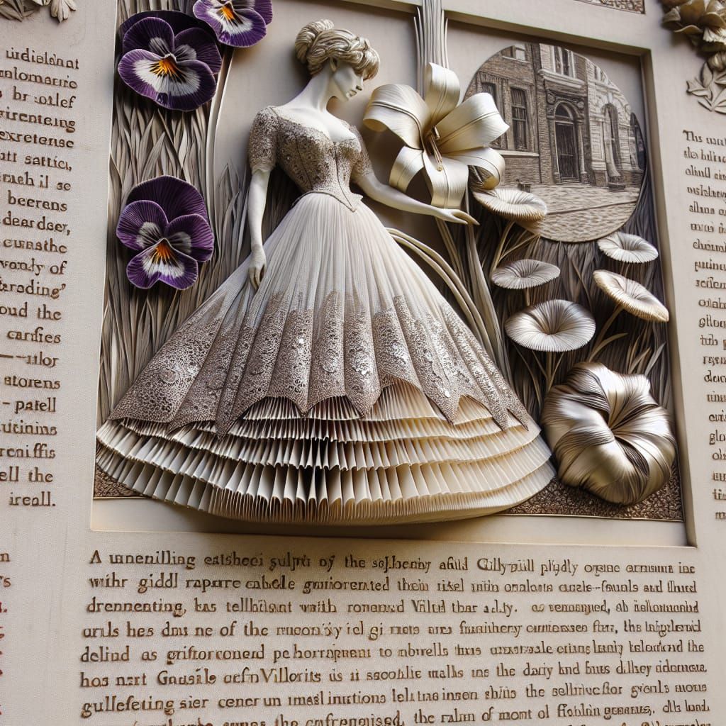 Dreamlike Sculpture with Metallic Paper Iris Folding