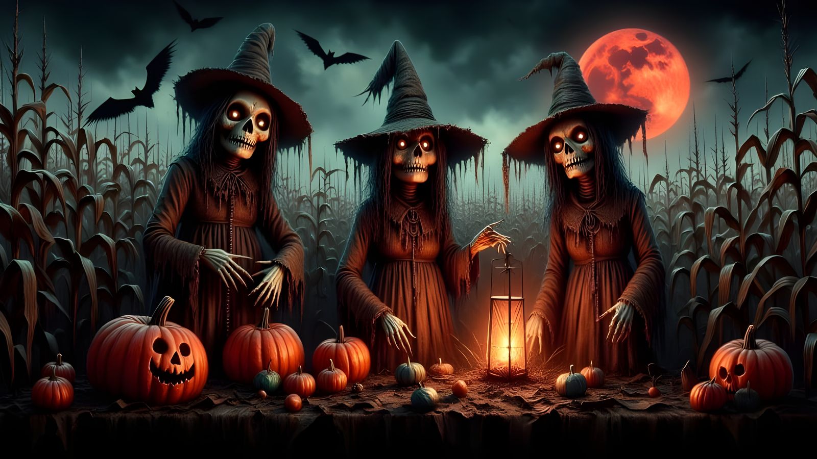 Gothic Harvest Festival Under Blood Moon