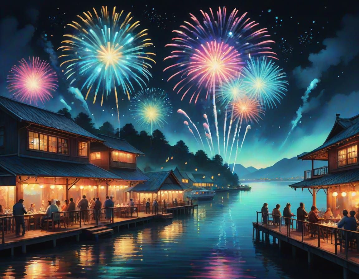 Timeless New Year's Eve Celebration Along the Riverbank