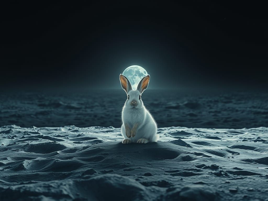 MOON RABBIT RABBIT ON THE MOON