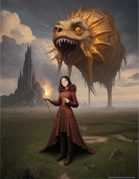 Magical Biological Forms in Surreal Dreamscape