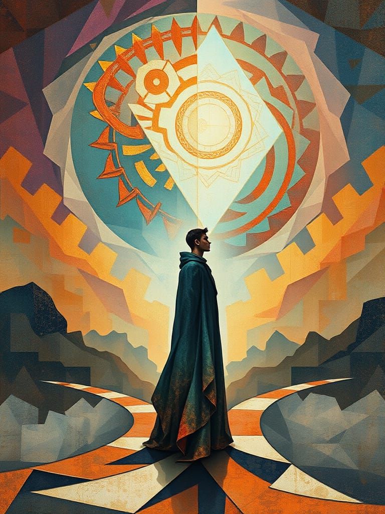 Lost Traveler Contemplates Existential Questions in a Sea of...