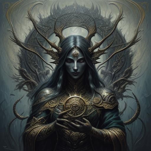 Surreal Autumn God Reveals Winter Landscape as Impasto Paint...