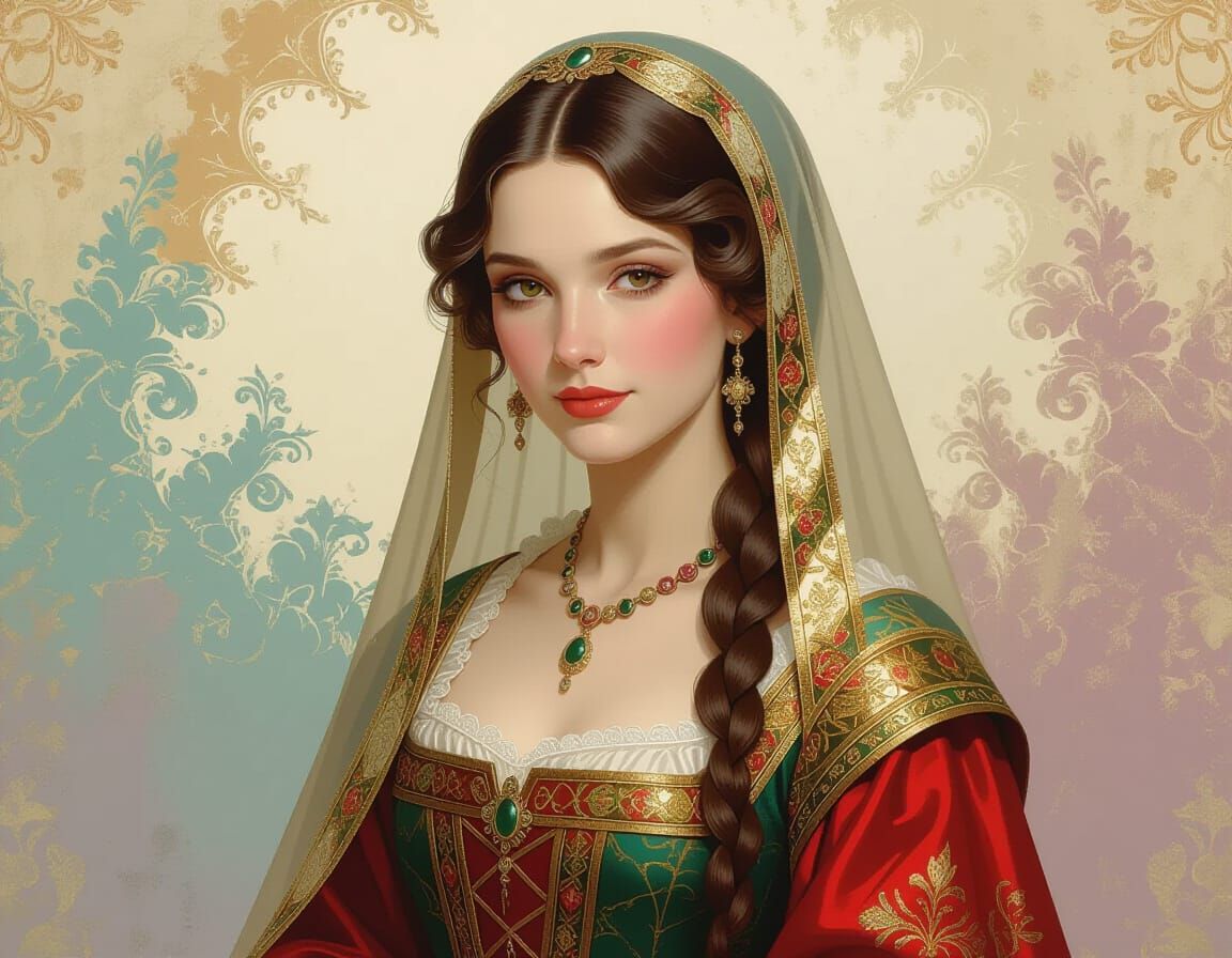 Ethereal Woman Portrait in Sfumato Style