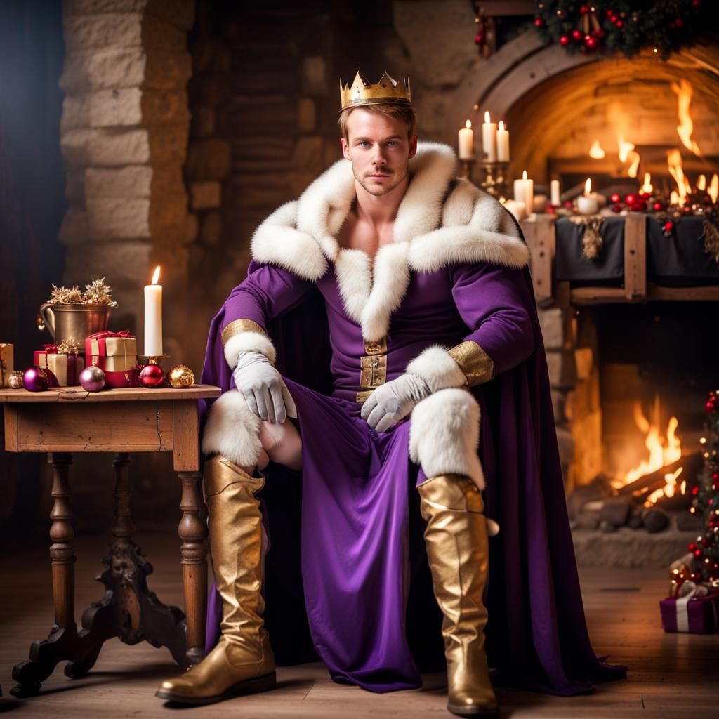 Medieval Christmas: Nobleman on Throne