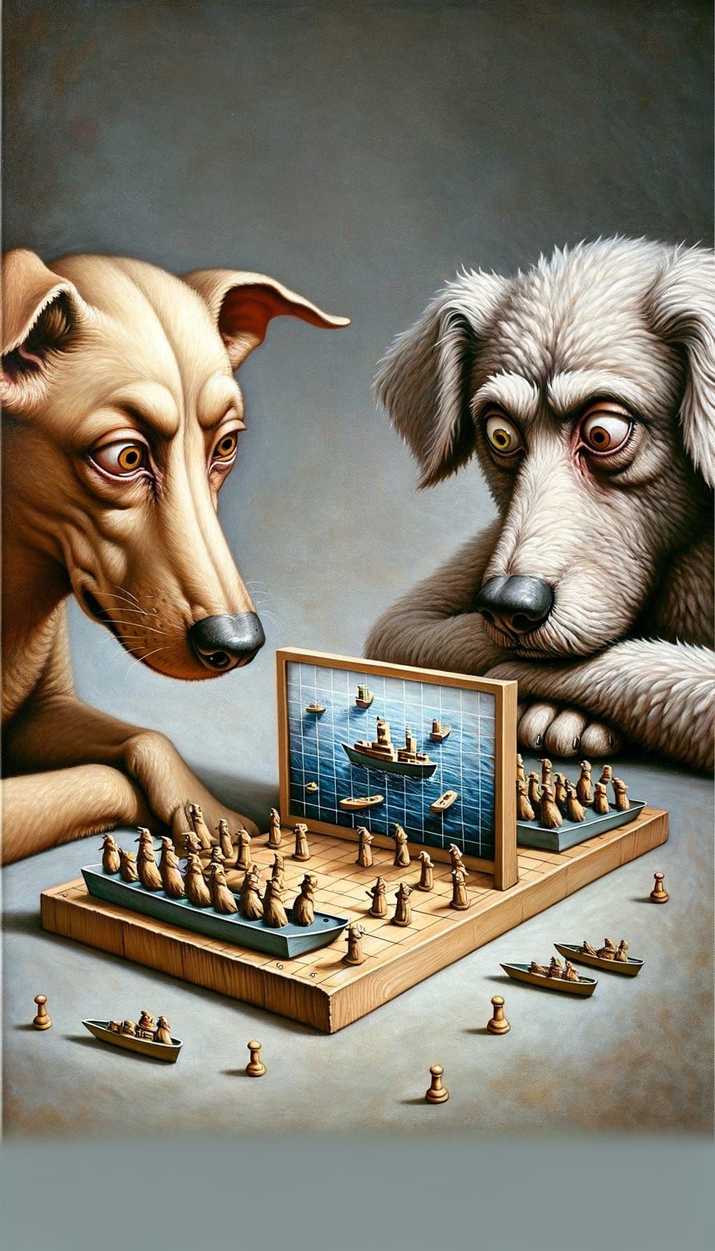 Dogs Playing Battleship