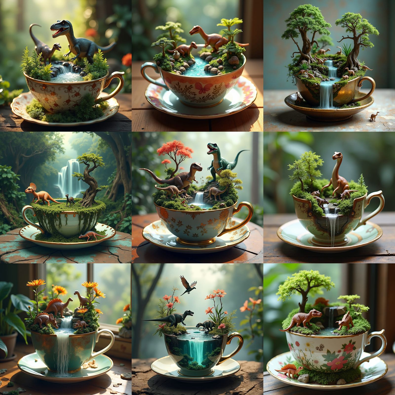 Jurassic Park in a Teacup: Detailed Matte Painting