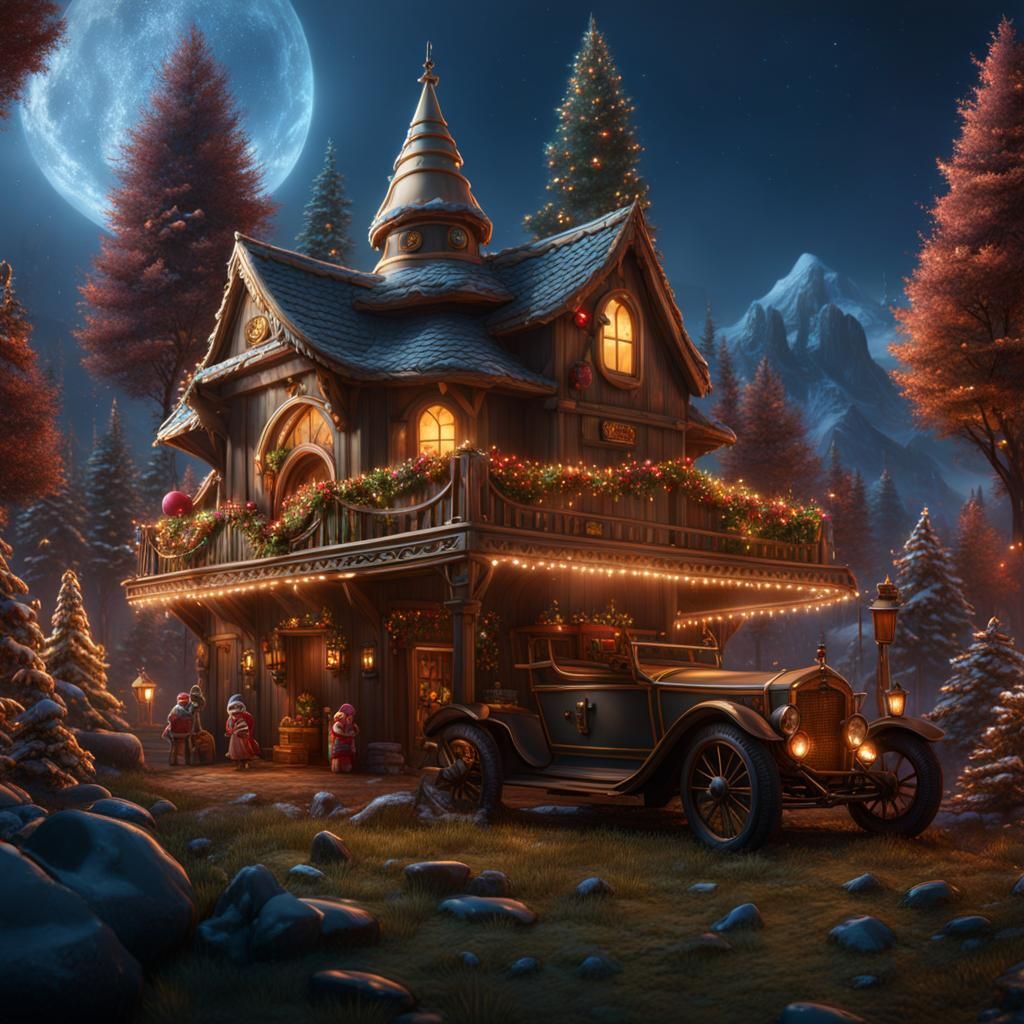 Fantastical Toy Drive in Detailed Matte Painting