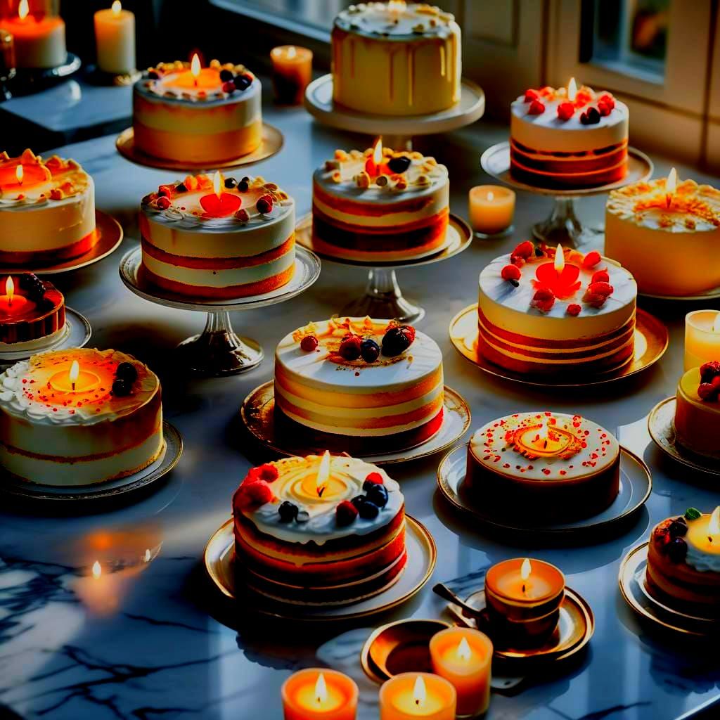 Seven Layer Cake at Dawn: Hyperrealistic Photography