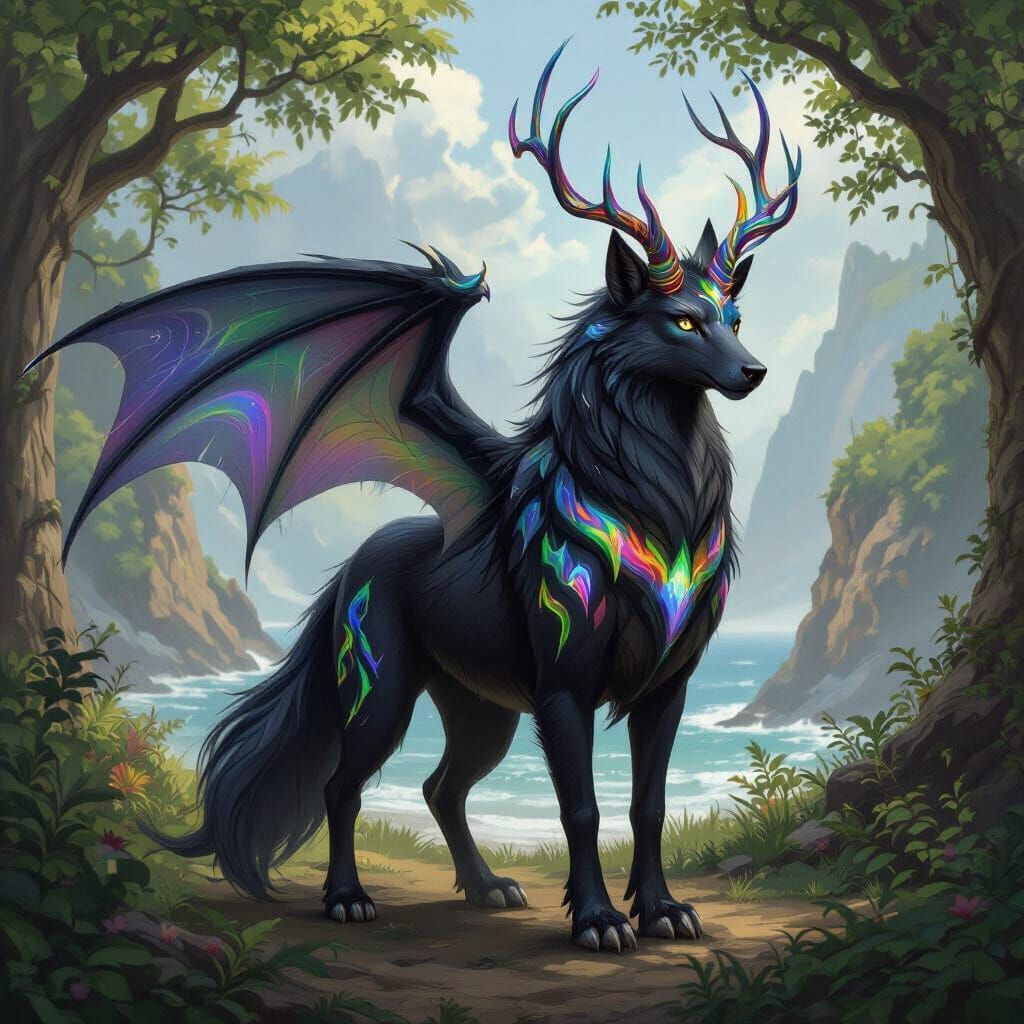 Majestic Caelivorn Creature in Fantasy Concept Art Style