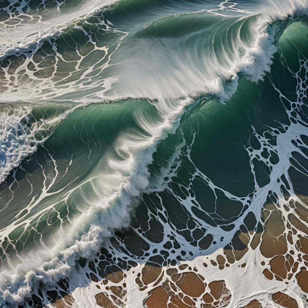 Hyperrealistic Wave on a Pristine Day