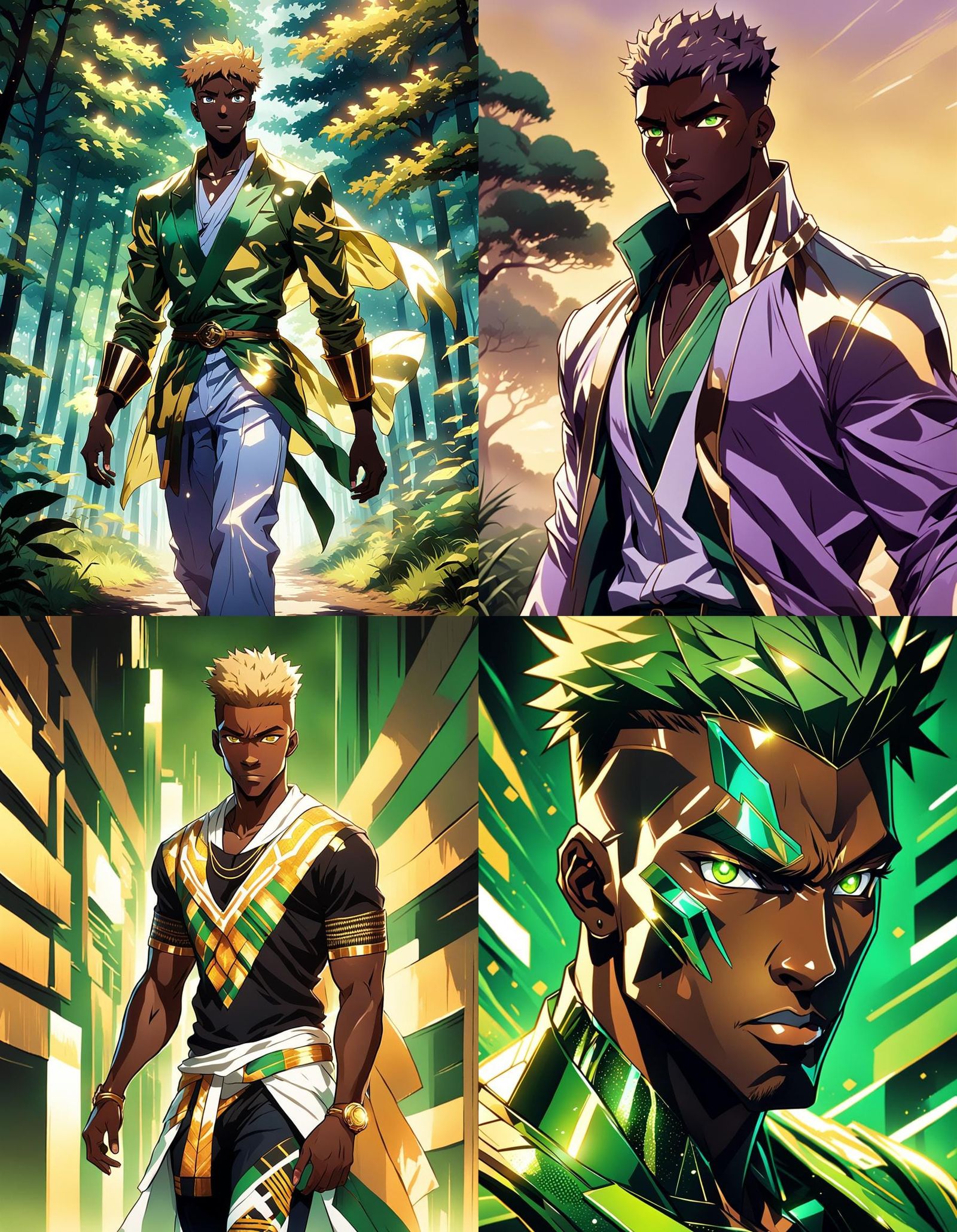 Anime Style Portrait of a Young Man