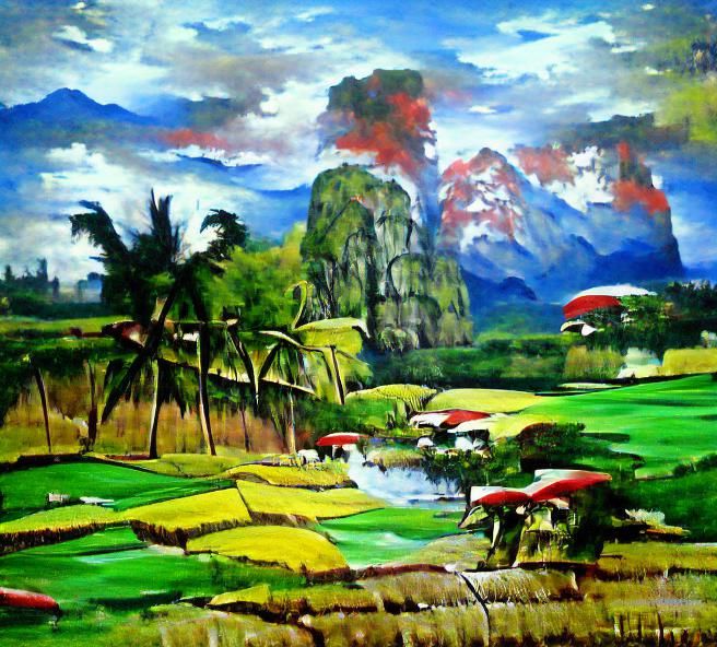 Philippines Landscape Acrylic Painting