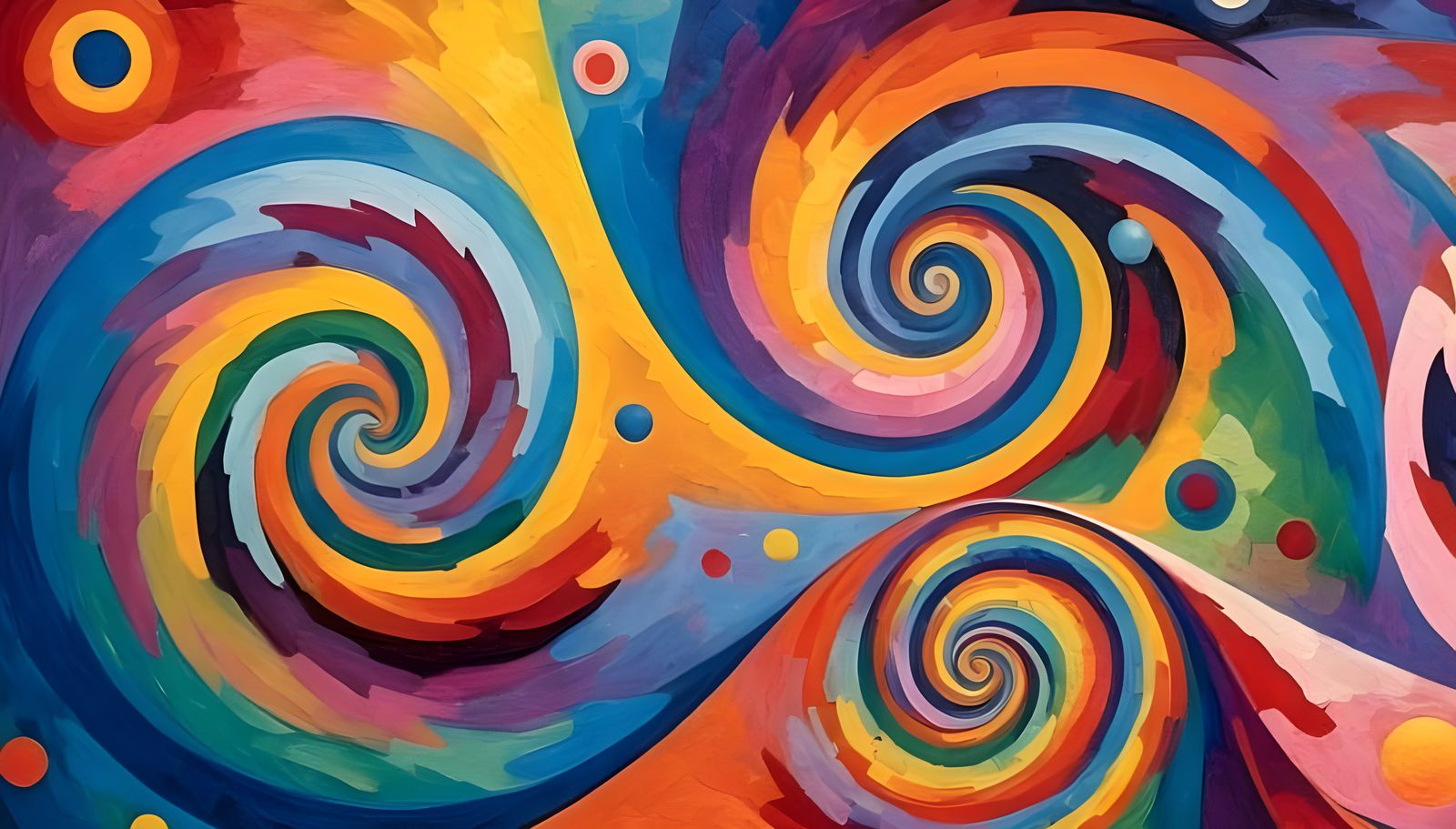 Colorful 3D Vortexes in Abstract Expressionist Cosmos