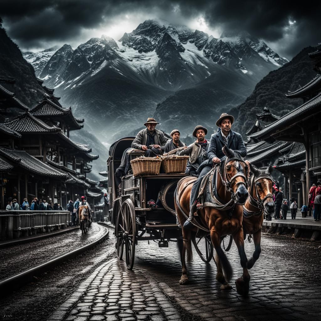 Hyperrealistic Incoming Travellers in Cinematic Style