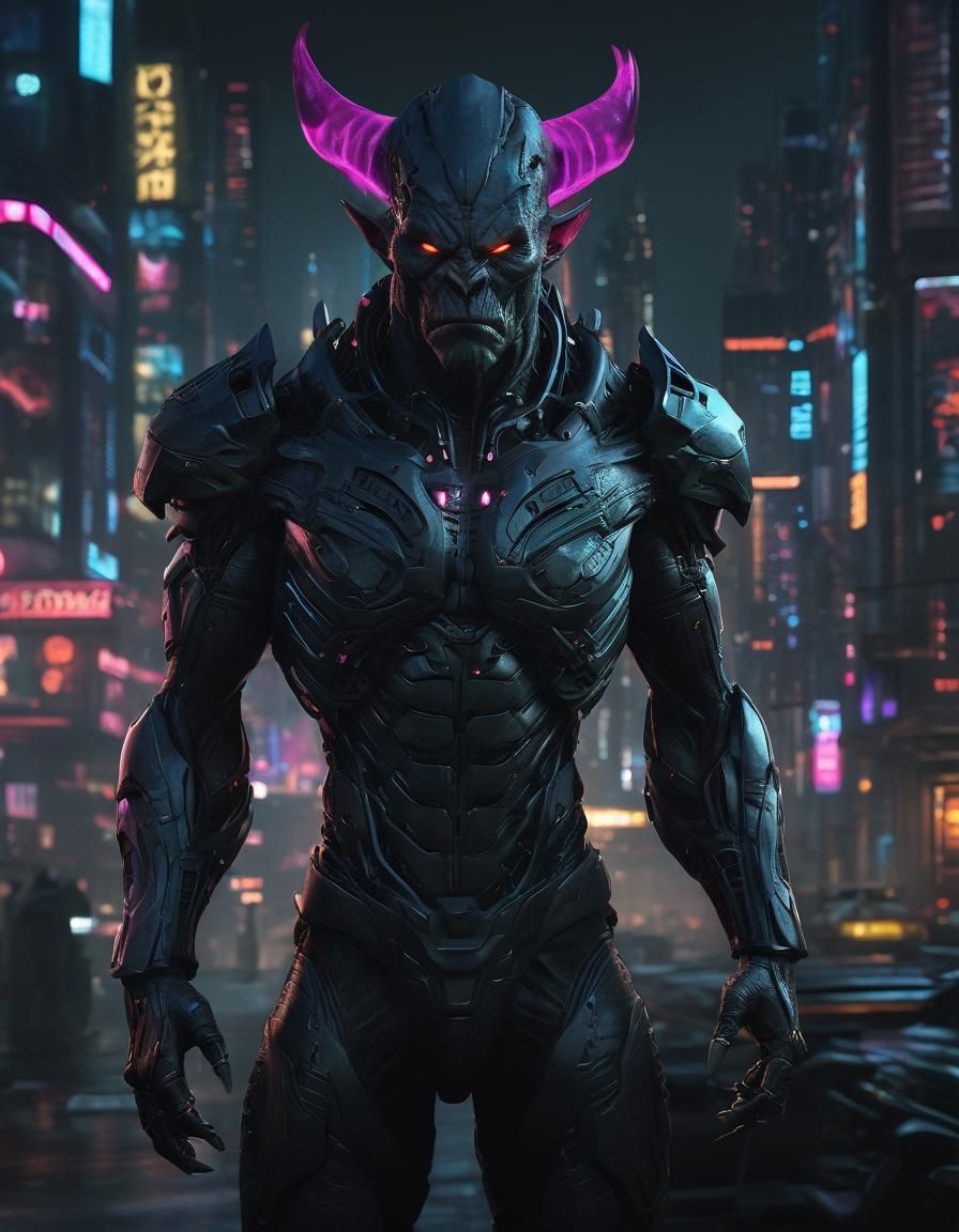 Sci-Fi Dark Fantasy: Otherworld Alien-Orc Hybrid Creature