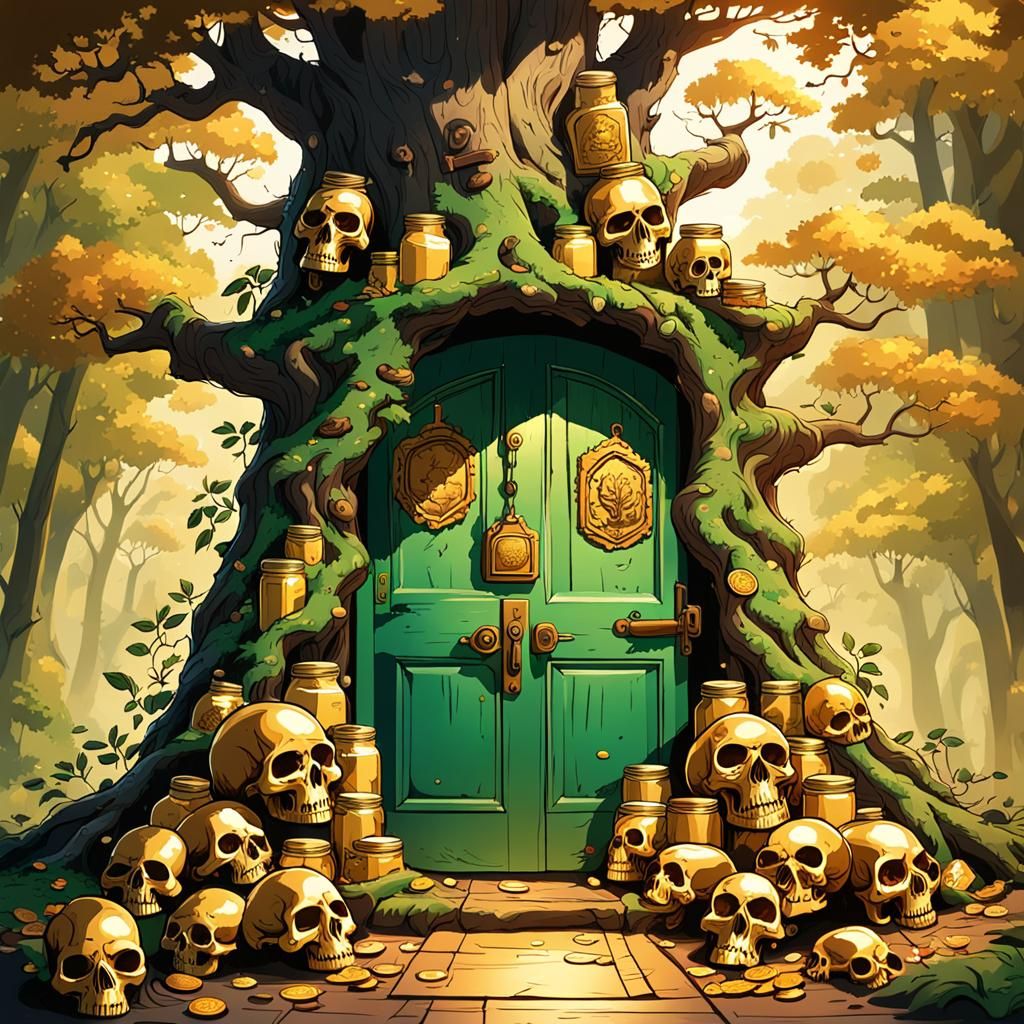 Fantastical Tree Doorway Reveals Hidden Treasures