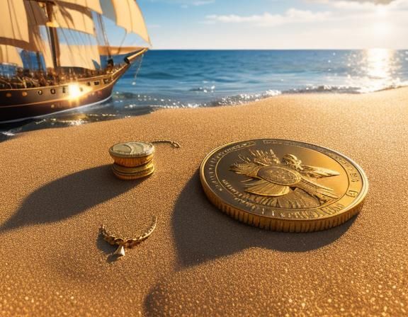 Gold Coin on Treasure Island: Professional Photography