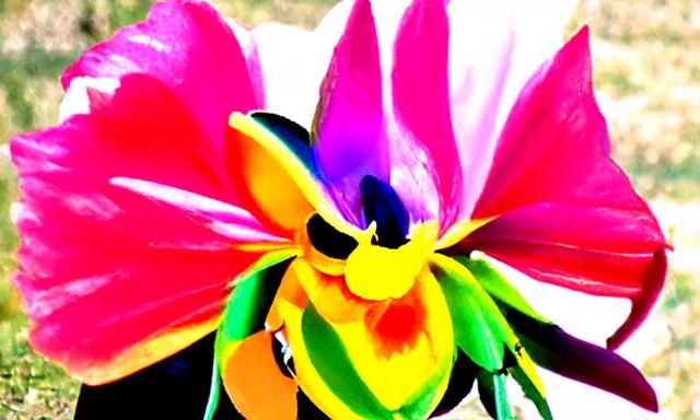 Colorful Flowers Pollination in Sunlight