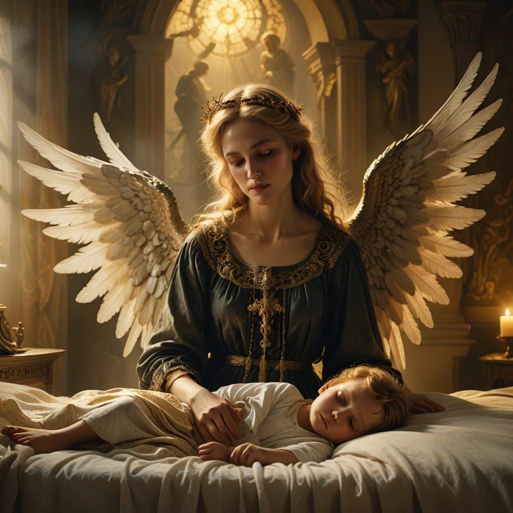 Angel of Death in Baroque Style