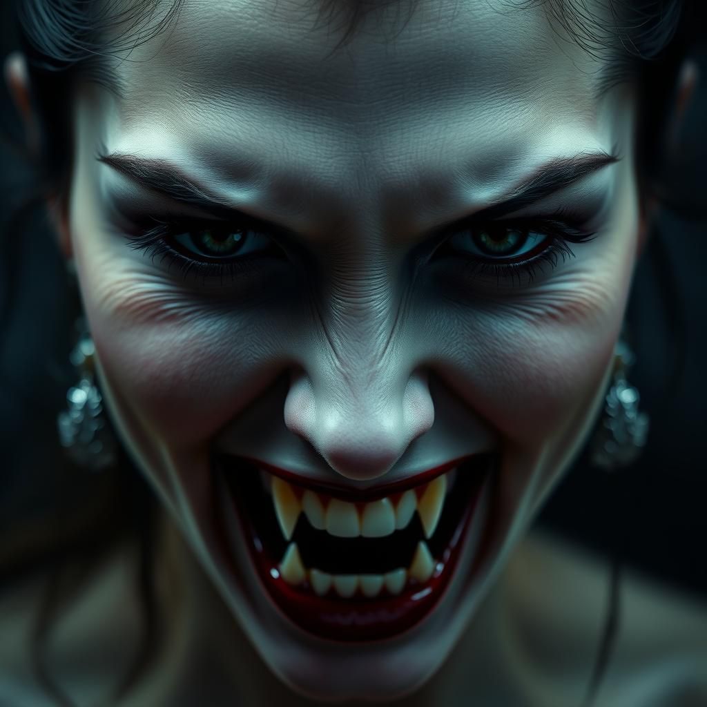 Gorgeous Vampire Portrait in Hyper-Realistic Style