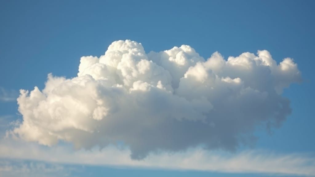 A Mysterious Cloud Formed Like a Human Face in the Blue Sky
