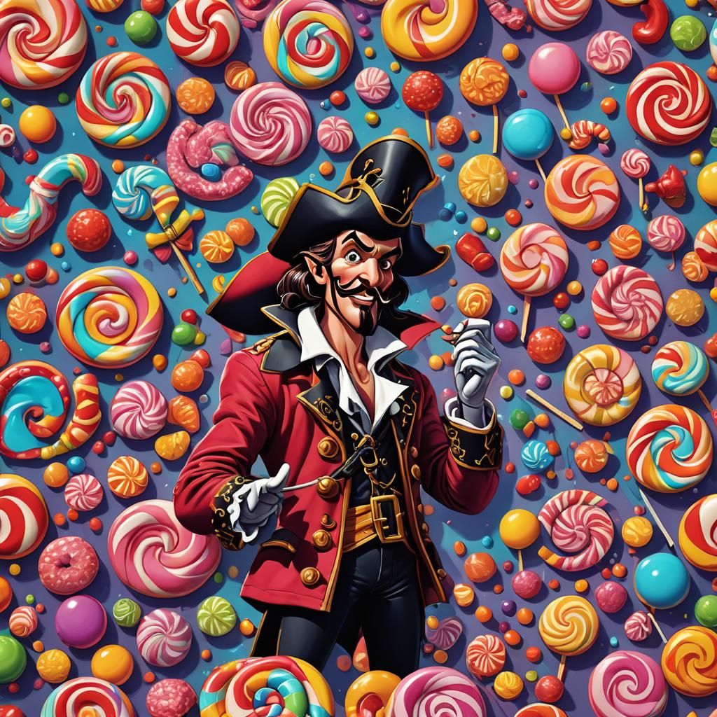 Captain Hook in Candy Art Style