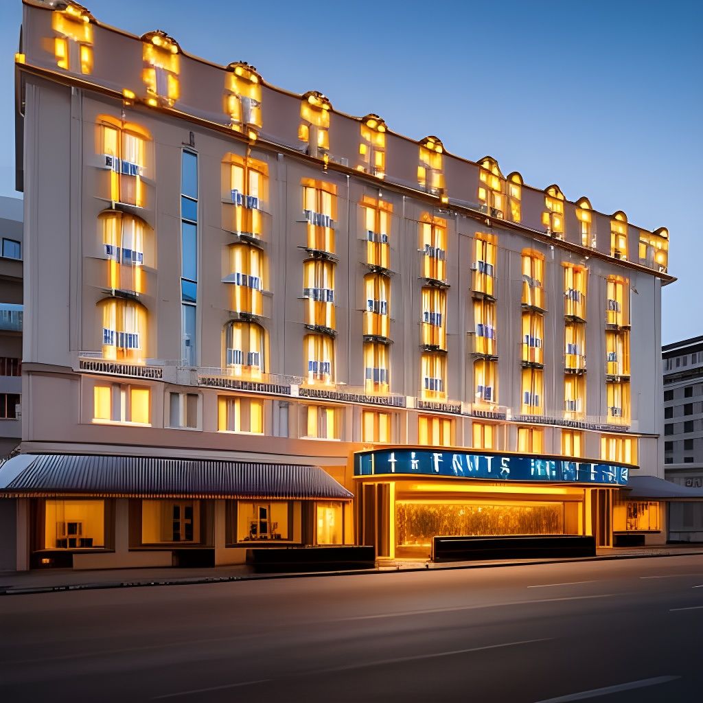 Grand Art Deco Hotel at Twilight