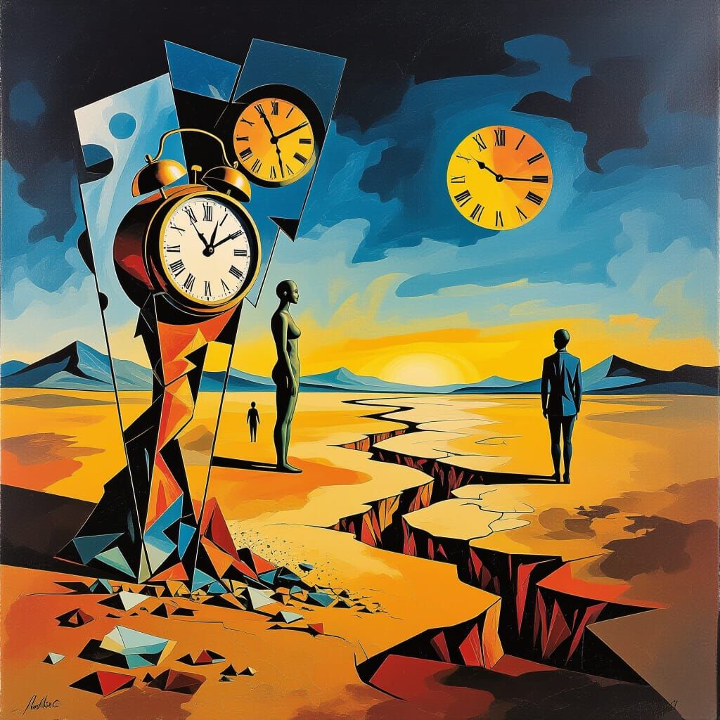 Surreal Fragmented Future Memories in Dali Style