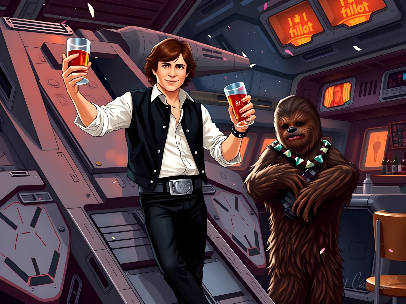 Han Solo Celebrates May the 4th in a Cozy Spaceport Cantina