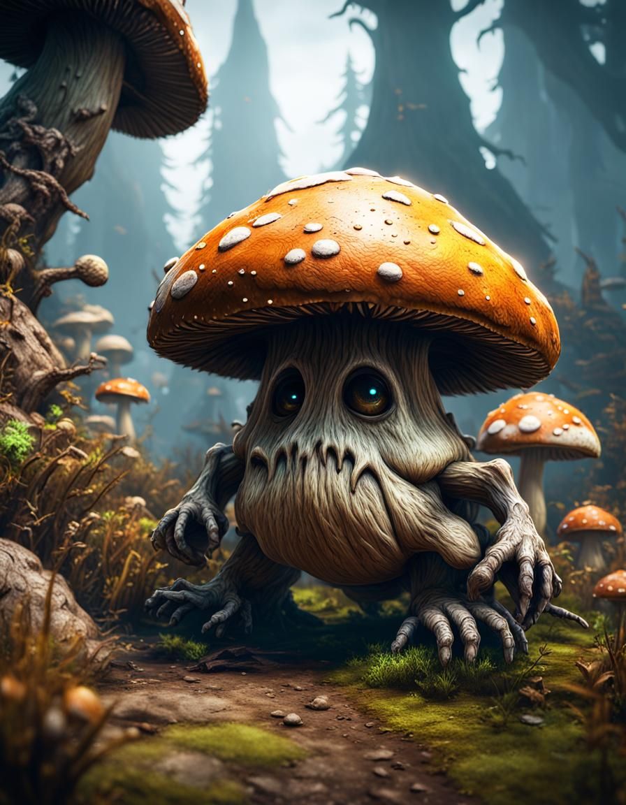 Epic Mushroom Monster in 8K HDR