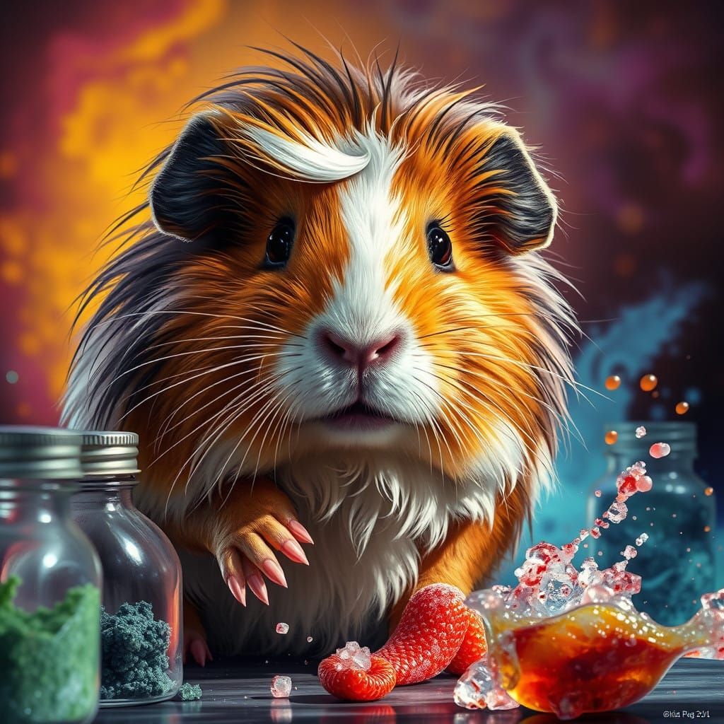 Surreal Guinea Pig in Breaking Bad Hyperrealism