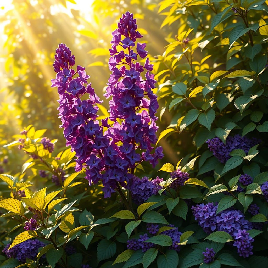 Ethereal Lilac Landscape in Vibrant Hyper-Realism