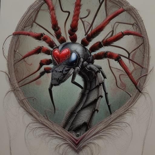 Cozy Spider Night: A Heartwarming AI Image