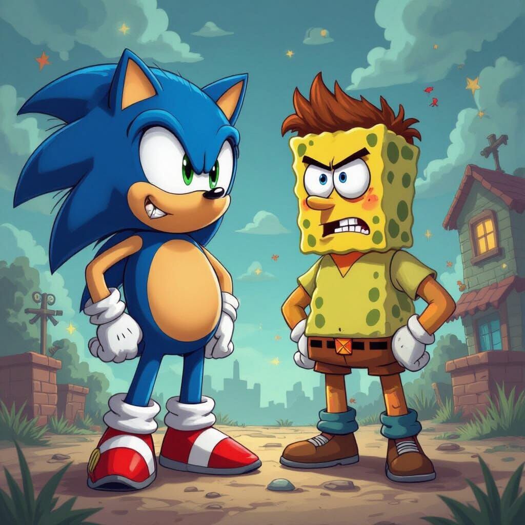 Sonic's Pregnancy: A Surreal Scene Inspired by Ash Thorp