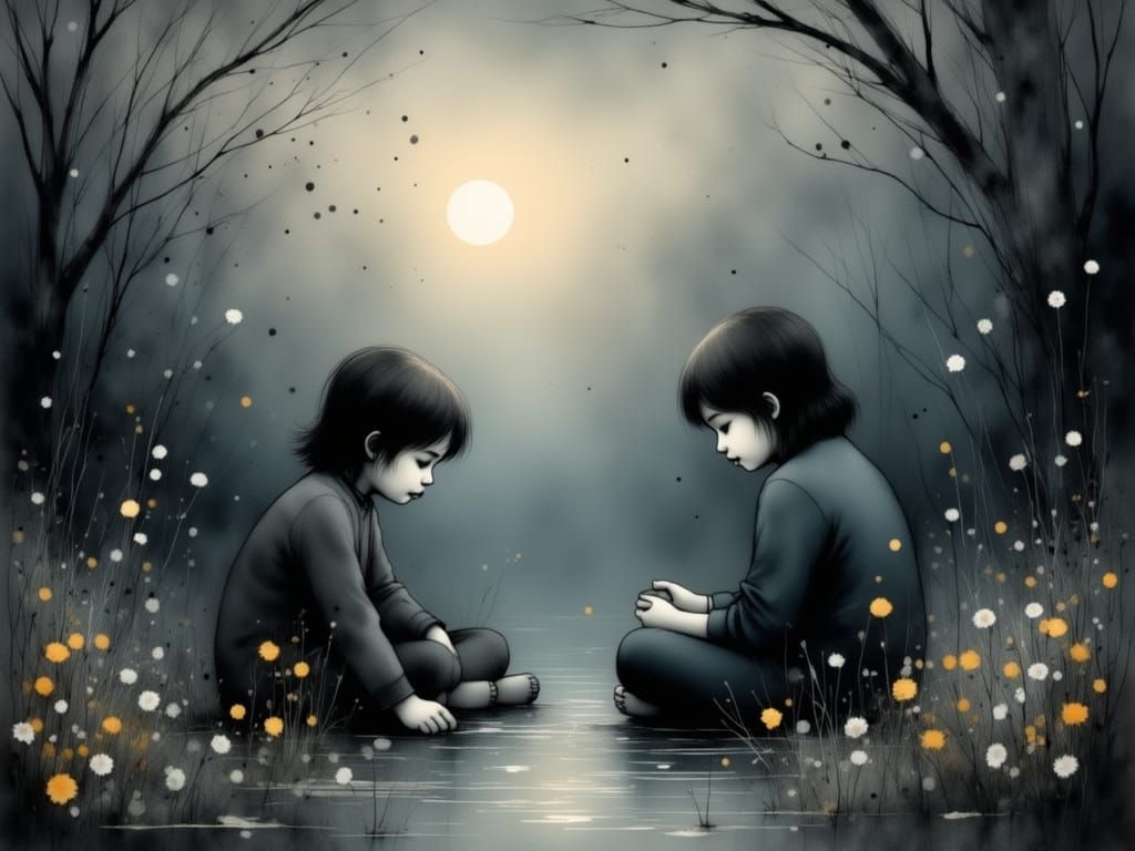 Lonely Rain Falls on Desolate Cityscape